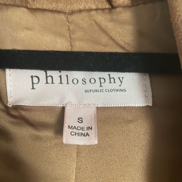 Philosophy faux suede moto biker jacket size small - Picture 2 of 4